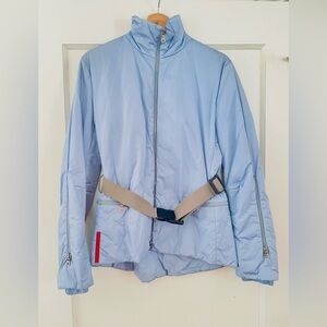 Prada Ski Bunny BB Blue Quilted Jacket